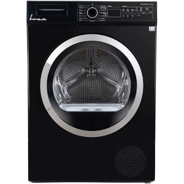 Fram Uscator de rufe Fram FHPD-V8T2BKA++, Pompa de caldura, 8 kg, Clasa A++, Display LED, Iluminare cuva, Start intarziat, Anti-sifonare, Negru