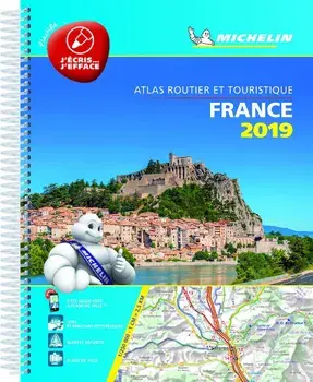 France 2019 -Tourist & Motoring Atlas A4 Laminated Spiral/***