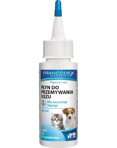 FRANCODEX Lichid pentru curățarea urechilor pentru pisoi și cățeluși 60 ml