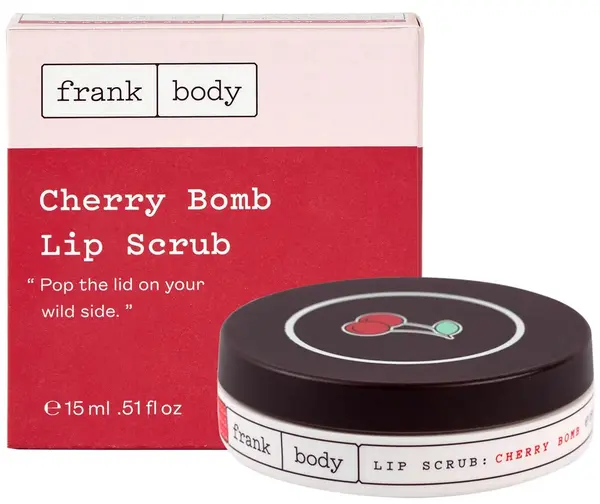 Frank Body Exfoliant pentru buze Cherry Bomb, 15 ml