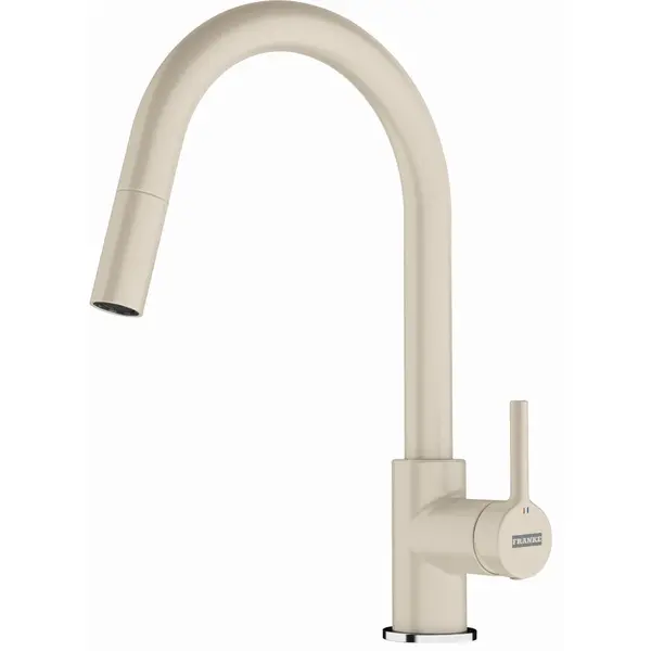 Franke Baterie Franke Lina Extractibil , pipa pivotanta 150grade , racorduri flexibile inox, cartus ceramic, Avena (Bej)