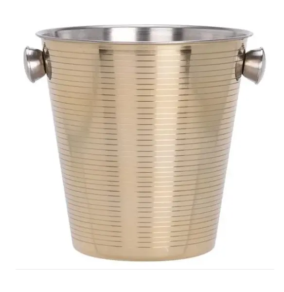 Frapiera cu manere, Inox, Auriu, 20x20 cm
