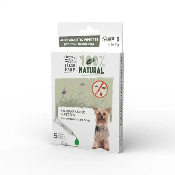 Fresh farm spot on antiparzitar pentru caini adulti S, 5x2ml, 10 kg