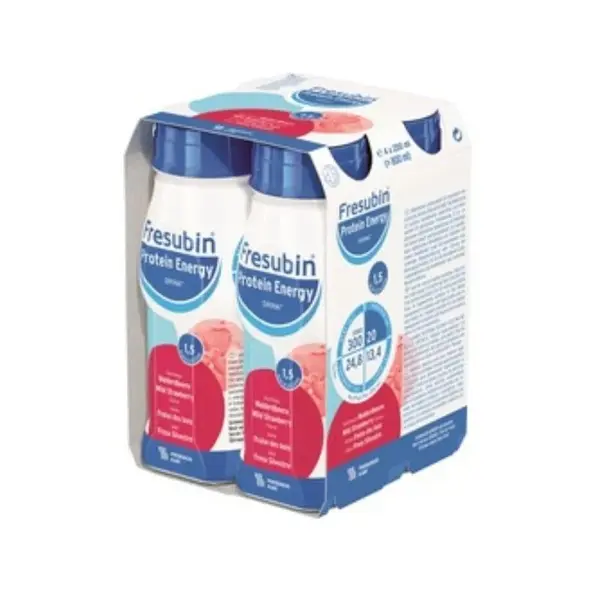 Fresubin Protein Energy Drink Fragii, 4 x 200ml