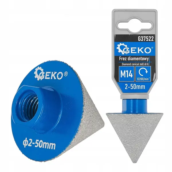 Freza conică diamantată Geko – G37522, M14, 2-50 mm
