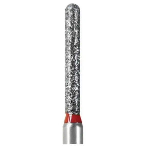 Freze Diamantate Stomatologice, Cilindru Rotunjit, 141-010 M, Granulatie Medie, pentru Turbina, 5 Bucati