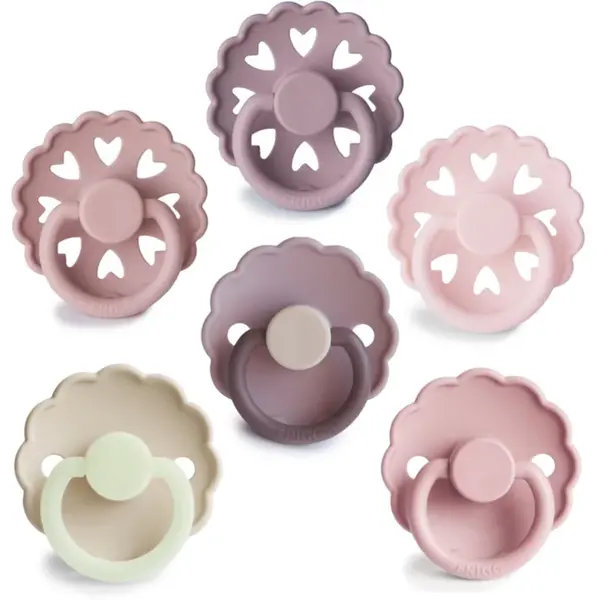 FRIGG 6-Pack Pacifiers Round Silicone Size 2 suzetă Blooming Love 6 buc