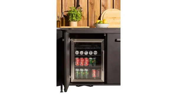 Frigider 60 litri cu cadru din inox si sticla Cozze 90540