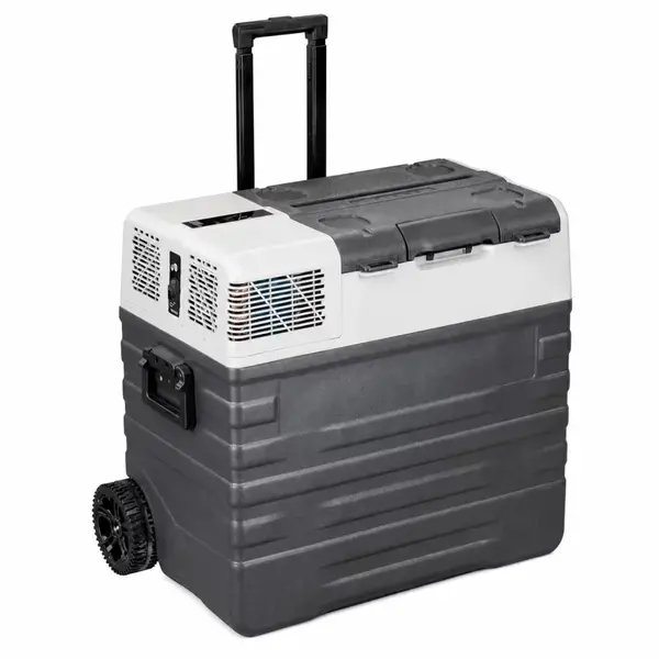 Frigider auto portabil 62L, single zone, cu roti si maner retractabil