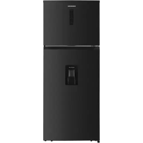 Frigider cu doua usi Heinner HF-HM413NFDXWDE++, 413 l, Full No Frost, Clasa E, Compresor Dual Inverter, Dozator de apa, Display, Blocare acces copii, H 178 cm (Inox Antracit)