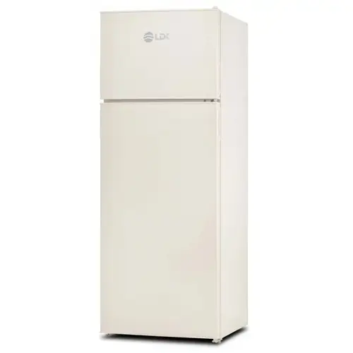 Frigider cu doua usi LDK LF-220EB, Clasa E, Capacitate 213 l, Less Frost, Termostat ajustabil, Iluminare LED, H 144 cm (Bej)