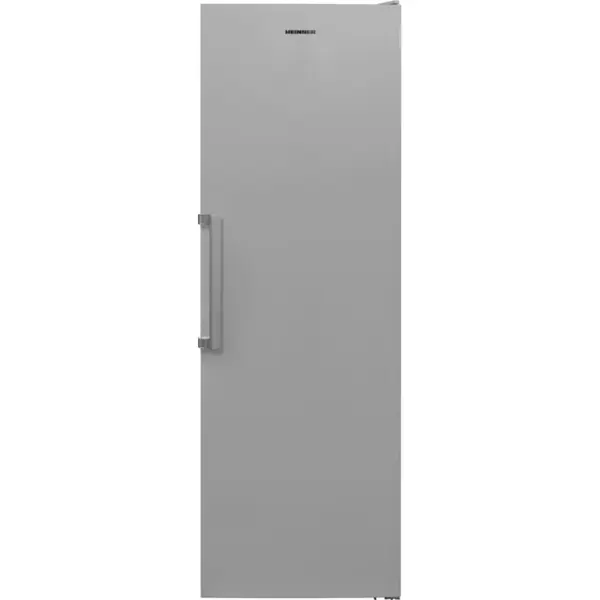 Frigider cu o usa Heinner HF-V401NFSE++, 389 l, Full No Frost, Lumina LED, 4 rafturi sticla, Clasa E, Argintiu