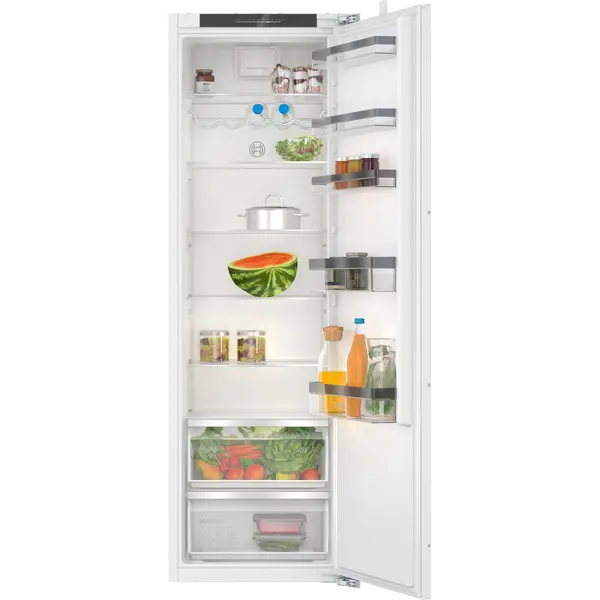 Frigider incorporabil cu o usa Bosch KIR81VFE0, 310 l, Termostat reglabil, Iluminare LED, Usi reversibile, FreshSense, H 177.5 cm, Clasa E