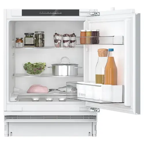 Frigider incorporabil cu o usa Bosch KUR21VFE0, 134 l, Clasa E, Usa reversibila, Iluminare LED, H 87 cm (Alb)