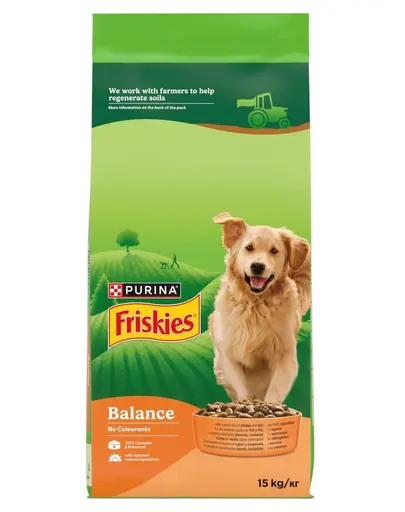 FRISKIES Balance hrană uscată câini pui, vită și legume 15 kg