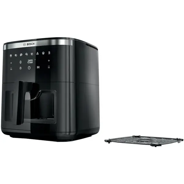 Friteuza cu aer cald Bosch MAFS2671B, 1800 W, 7.2l, 7 programe, Termostat reglabil, Fereastra vizualizare, Negru