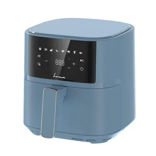 Friteuza cu aer cald Fram FAF-B6BL17SQ, 5.7 l, 1700 W, 8 programe, Timer 60 minute, Temperatura 80-200 C (Albastru)