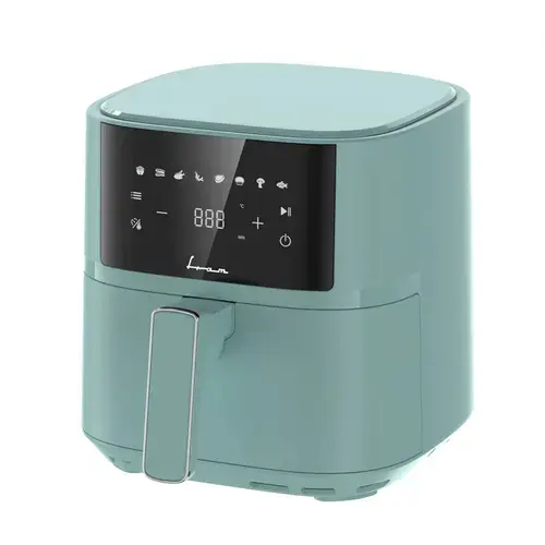 Friteuza cu aer cald Fram FAF-B6GR17SQ, 5.7 l, 1700 W, 8 programe, Timer 60 minute, Temperatura 80-200 C (Verde)