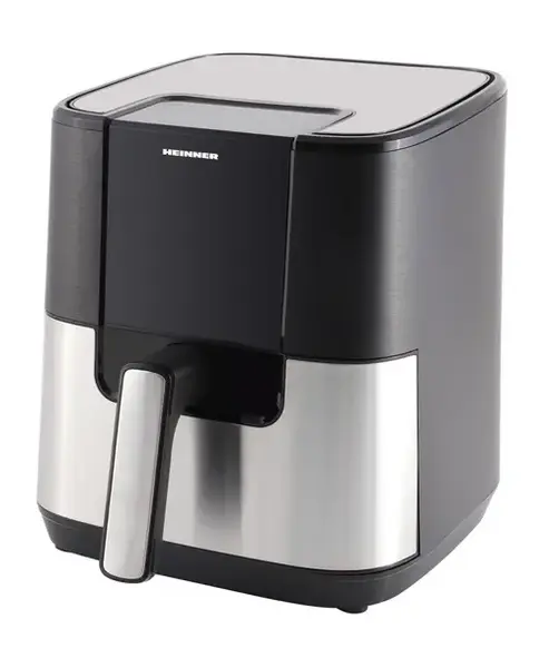 Friteuza cu aer cald HEINNER HAF-H6BKS1500, 5.5 l, 1500 W, 8 programe, Timer 60 minute, Temperatura 80-200 C (Negru/Argintiu)