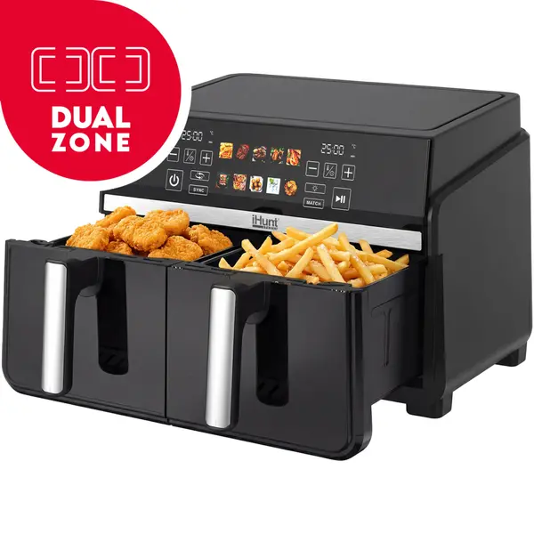 Friteuza cu aer cald iHunt Bro Dual Air Fryer 10L