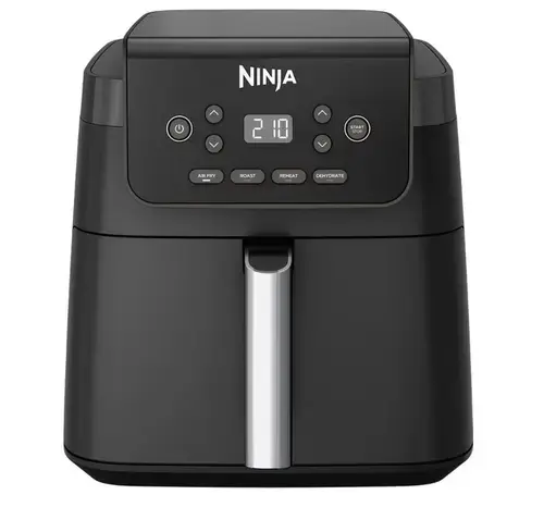 Friteuza cu aer cald Ninja AF170, 2000W, 1 cos, 6.2L, 4 functii de gatit: prajire cu aer cald, rumenire, reincalzire, deshidratare (Negru)
