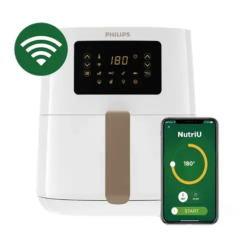 Friteuza cu aer cald PHILIPS Airfryer 5000 HD9255/30, 0.8 kg, 4.1 L, 1400 W (Alb)