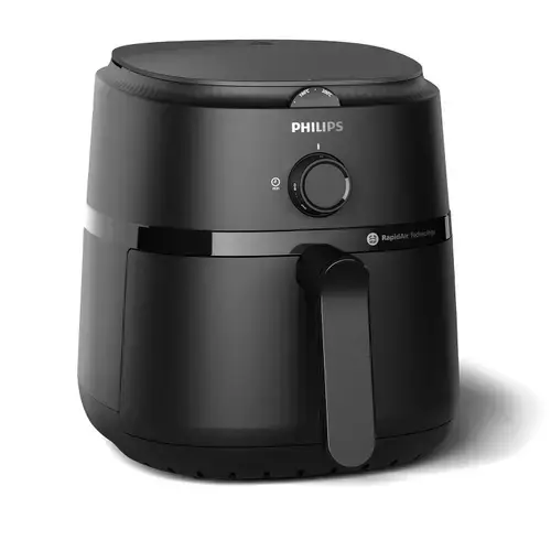 Friteuza cu aer cald Philips NA120/00, 4.2 l, 1500 W, 12 programe, Cronometru, Termostat ajustabil 80-200 C (Negru)