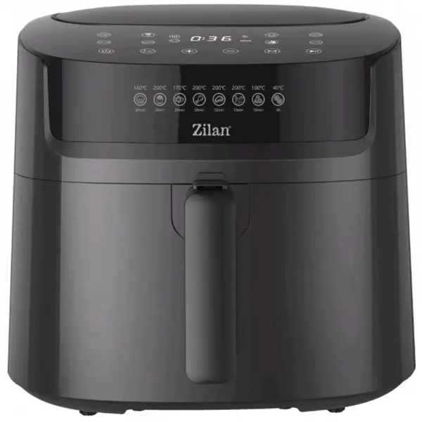 Friteuza cu Aer Cald, Putere 1800W, Capacitate 7 l, Temperatura 40–200°C, Zilan