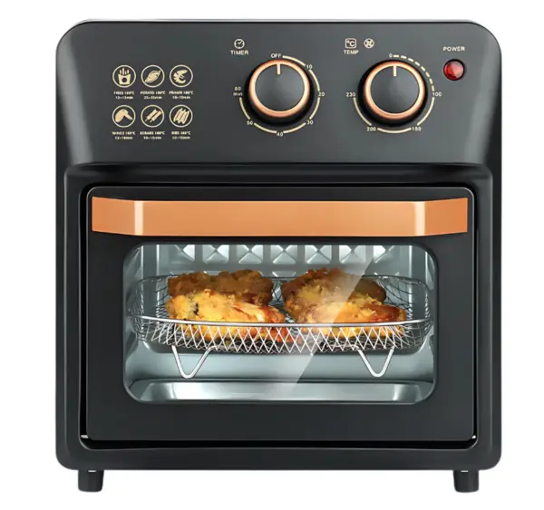 Friteuza cu aer cald retro (cuptor electric) cu prajitor de paine cuptor cu convectie de 12 l pentru casa