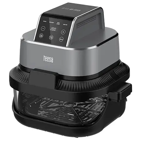 Friteuza cu aer cald Teesa TSA8090, 1500 W, 4L+1.5L (Negru/Argintiu)