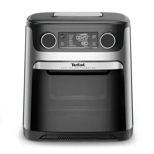 Friteuza cu aer cald Tefal Easy Fry Multifunctionala FW556DE0, 1800W, 15L, 9 programe automate, Ecran LCD, Ttehnologia Extra-Crisp, Temperatura ajustabila (Argintiu/Negru)