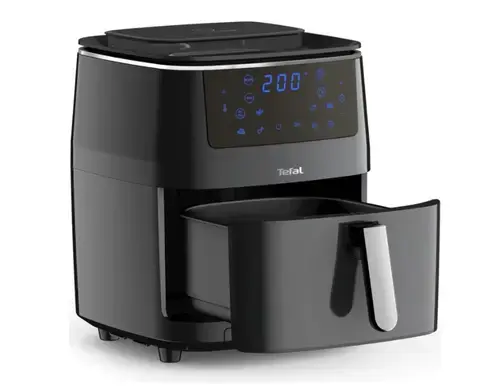 Friteuza cu aer cald Tefal EasyFry Grill & Steam FW201815, 1700 W, 7 programe automate, capacitate 6.5L, tehnologie ExtraCrisp, functie gatit la abur (Negru)