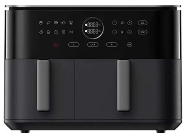 Friteuză cu aer cald Xiaomi - Dual Zone, 10 l, negru