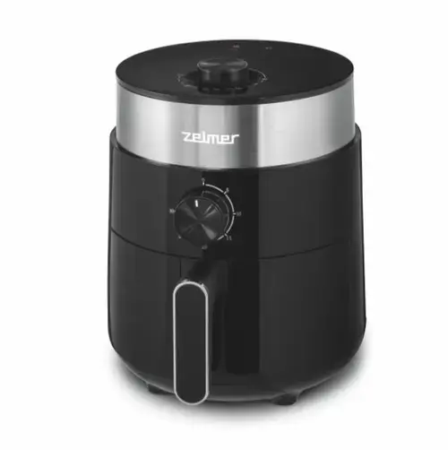 Friteuza cu aer cald Zelmer ZAF2500, 1200 W, 2.5 L, Timer 30 min (Negru/Argintiu)