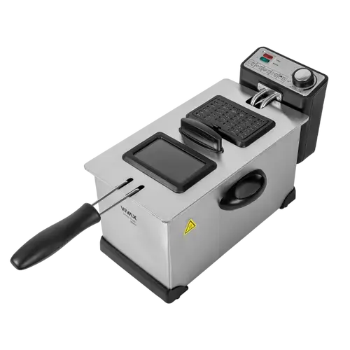 Friteuza cu ulei, VIVAX DF-2003SS, capacitate 3 l, putere 2000 W, Argintiu
