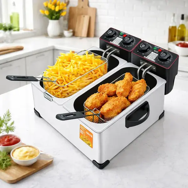 Friteuza dubla RAF R.5223 2x3L 4000W inox