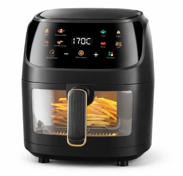 Friteuza fara ulei Air Fryer tip cuptor electric displat digital functie de coacere 8L