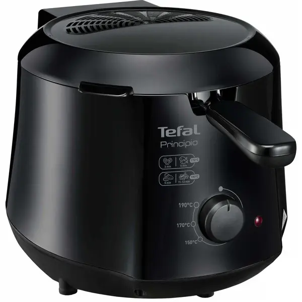Friteuza Tefal Minicompact FF230831 Principio, 1000 W, 1.2L, termostat reglabil 150-190°C, negru