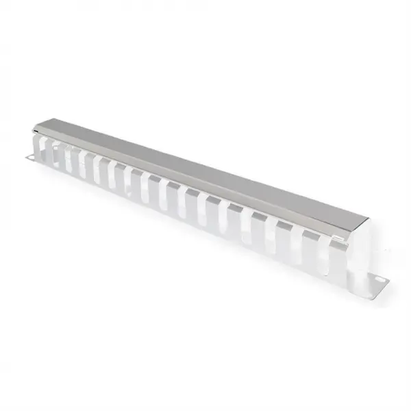 Front Panel 19" 1U cu organizator pentru cabluri 40x40mm RAL7035 Gri deschis, Value 26.99.0301