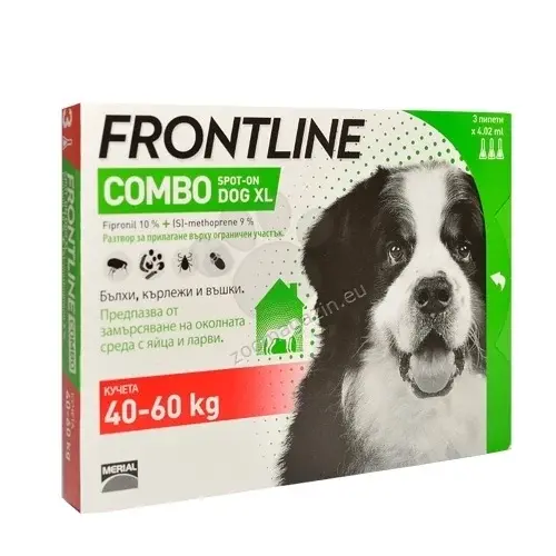 Frontline Combo XL (40-60 kg) - 3 Pipete Antiparazitare