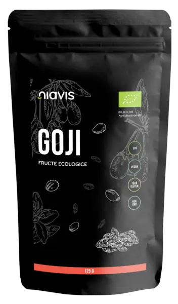 Fructe de goji ecologice, 125g, Niavis