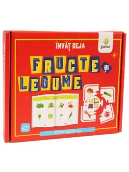 Fructe si legume. 8 mini-puzzle-uri/***