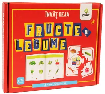 Fructe si legume. 8 mini-puzzle-uri/***