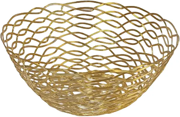 Fructieră Morello - Metal, 25.5 cm, auriu