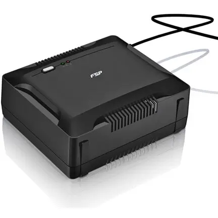 FSP UPS FSP Nano600, 600VA, 360W, Off-line, 2 prize Schuko, unda sinusoidala simulata, timp transfer 2-6ms