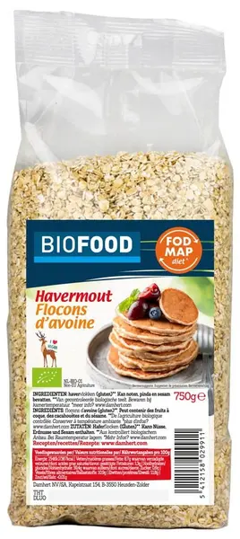 Fulgi de ovăz bio, 750 g, Damhert