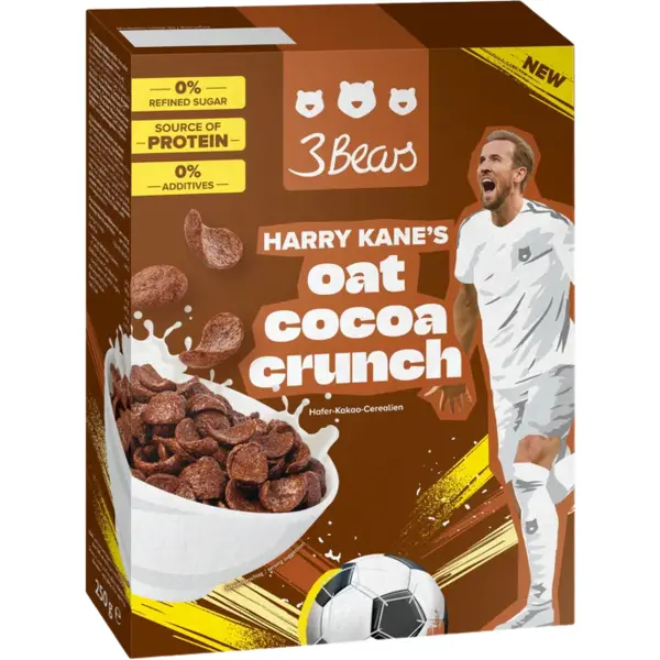 Fulgi de Ovaz cu Cacao Harry Kane fara Zahar Adaugat 250g