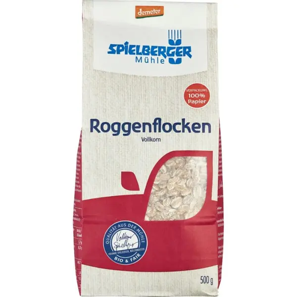 Fulgi de secara integrali Demeter, eco - 500 g