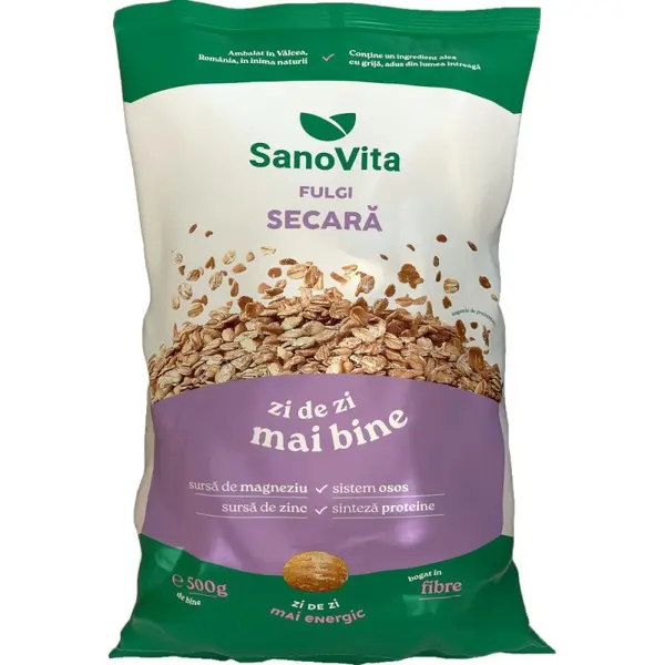 Fulgi de Secara, Sanovita, 500 g