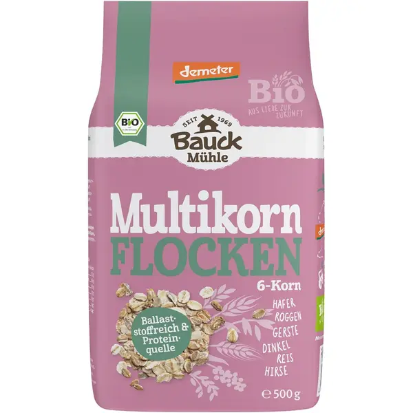 Fulgi din 6 cereale Demeter, eco - 500 g